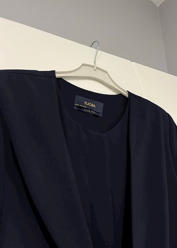 Lacivert Uzun Kollu Kadın Elbise - Görsel 4