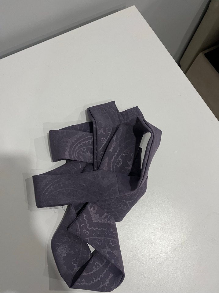 Mor Uzun Kollu Modern Klasik Kadın Elbise - Görsel 5