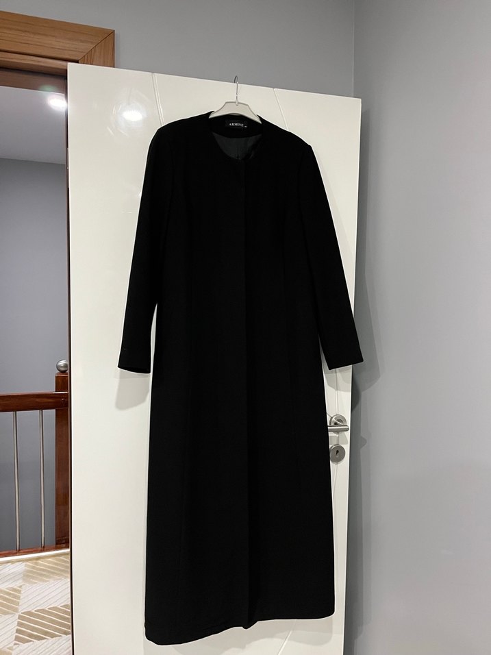 Armine Siyah Midi Kadın Ceket - Görsel 2