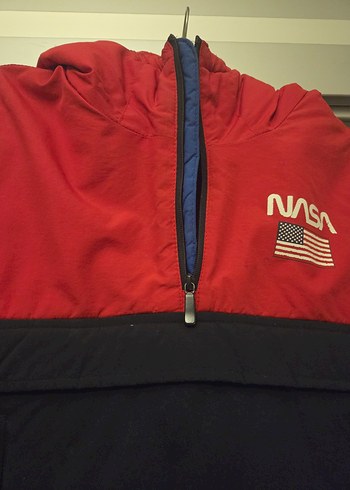 Pull and Bear Pull&Bear NASA Baskılı Yarım Fermuarlı Mont S Beden