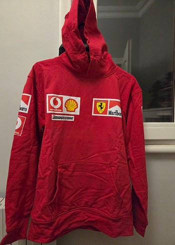 Ferrari F1 Kapüşonlu Unisex Sweatshirt Oversize S Beden