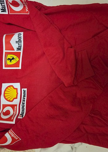 Ferrari F1 Kapüşonlu Unisex Sweatshirt Oversize S Beden - Görsel 5