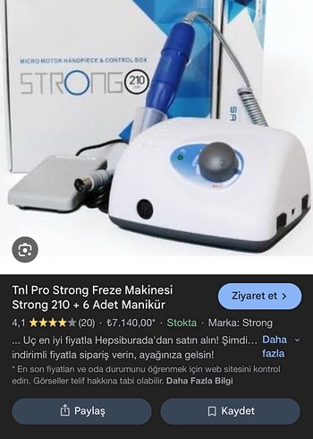 Strong freze Makina ve 6 Parça Manikür Seti ve tırnak kurutucu