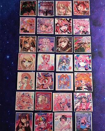 Pastel anime Sticker Set