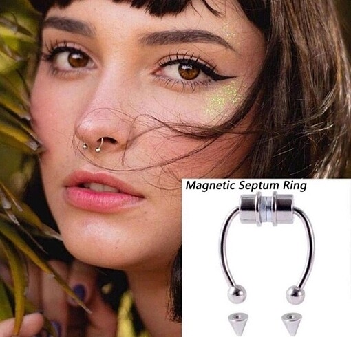 Mıknatıslı septum piercing