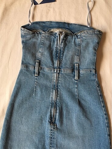 xs Beden mavi Renk Pull & Bear kot elbise