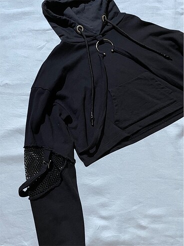s Beden siyah Renk Goth sweat