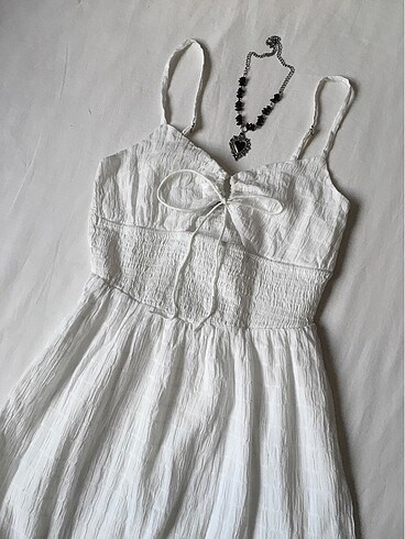 s Beden Y2K coquette fairy beyaz elbise