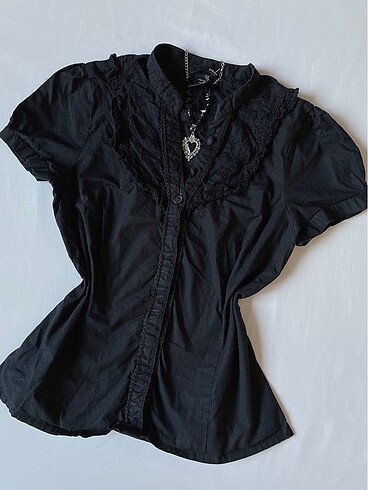Sheinside Y2K victorian goth bluz gömlek