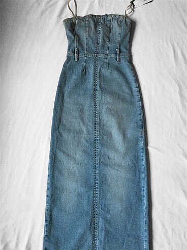 Pull and bear kot elbise midi