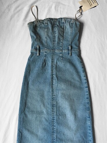 xs Beden Pull and bear kot elbise midi
