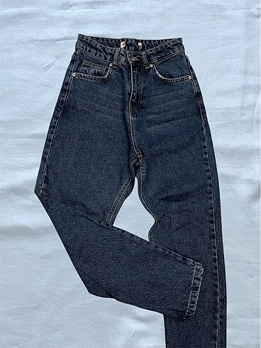 Lacivert mom jean
