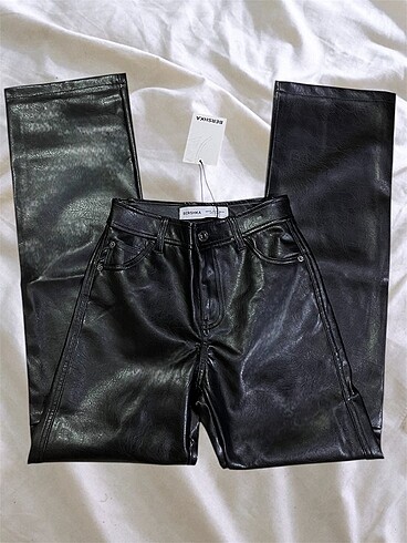 Bershka deri pantolon