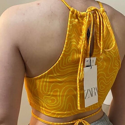 xs Beden Y2k dekolte bluz Zara