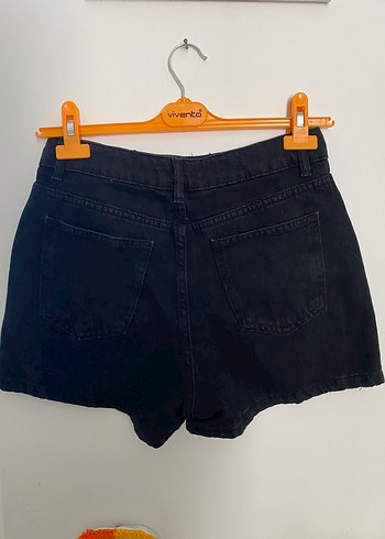 Trendyol & Milla Düğmeli Siyah Kadın Mini Denim Şort