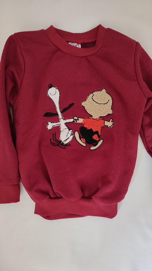 Bordo Nakışlı Takım - Görsel 2