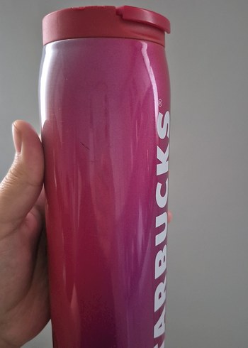 Renkli Starbucks Termos Bardak - Görsel 3