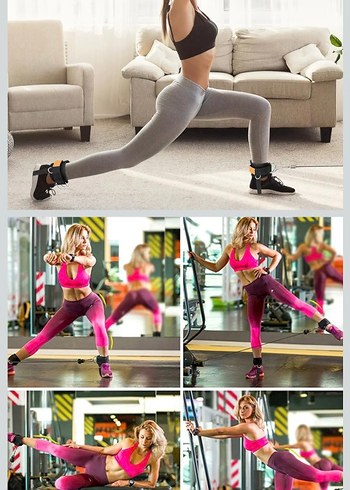 Koyu Yeşil Pilates  bacak çalıştırla Bandı Seti - Görsel 3