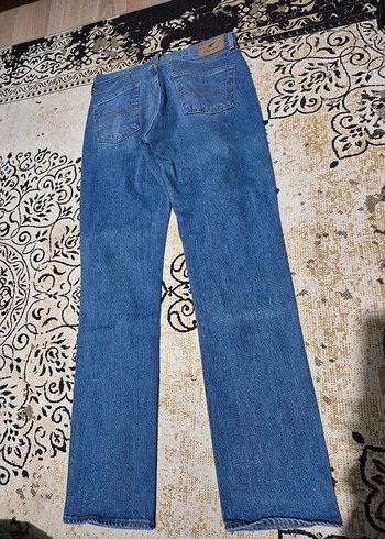 Rejeanerate Düz Kesim Mavi erkek Denim Pantolon - Görsel 2