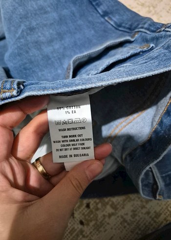 Rejeanerate Düz Kesim Mavi erkek Denim Pantolon - Görsel 4