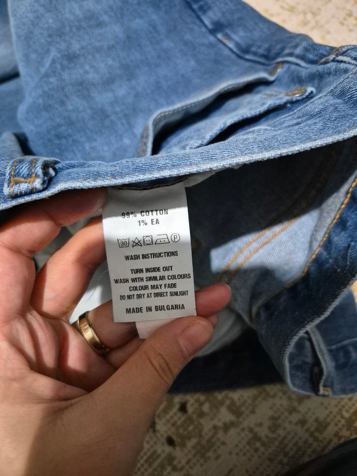 Rejeanerate Düz Kesim Mavi erkek Denim Pantolon - Görsel 4