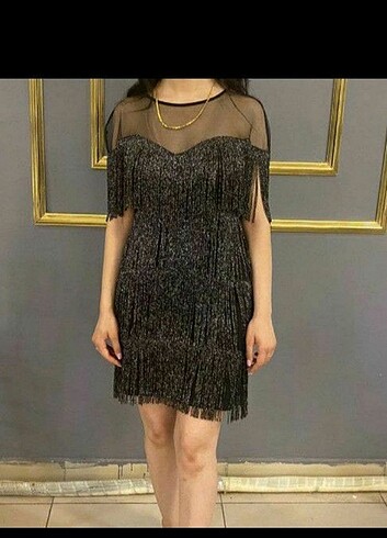 s Beden After bride party kına elbisesi püsküllü elbise S beden