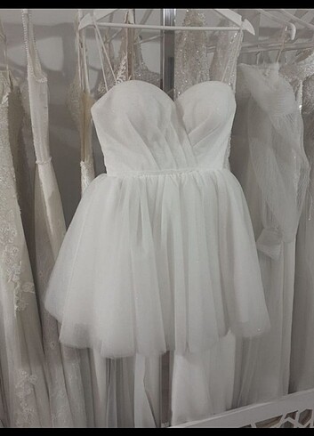 After bride party kına elbisesi mini gelinlik S uyumlu