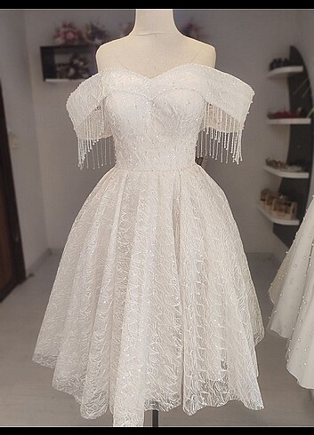 After party bride party kına elbisesi mini gelinlik Satıldı