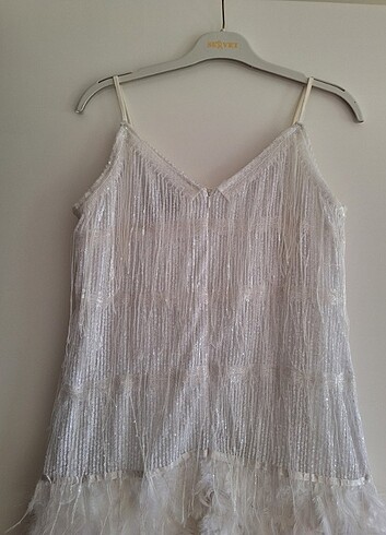 l Beden beyaz Renk After party bride party kına elbisesi L XL beden