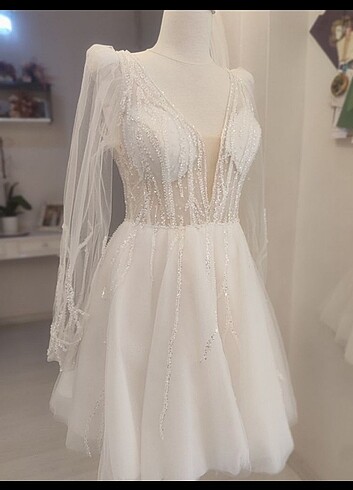 After bride party kına elbisesi dış çekim nikah elbisesi M L