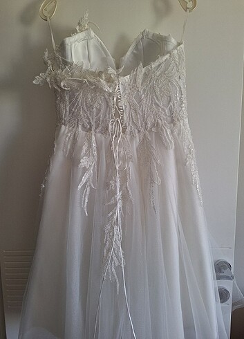 m Beden beyaz Renk After bride party kına nikah dış çekim elbisesi M L uyumlu