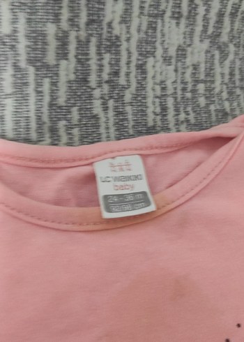 LC Waikiki Kız Çocuk Pembe Baskılı Kısa Kollu Tişört