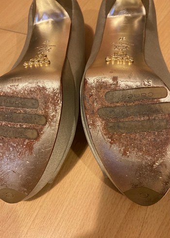 CANES MARKABej Süet Dolgu Topuklu Kadın Abiye Ayakkabı - Görsel 7