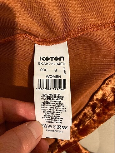 KOTON MARKA KADİFE ETEK (36 beden) - Görsel 4