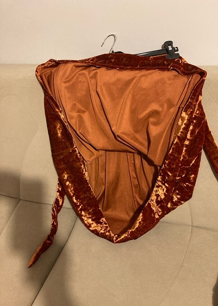 KOTON MARKA KADİFE ETEK (36 beden) - Görsel 3