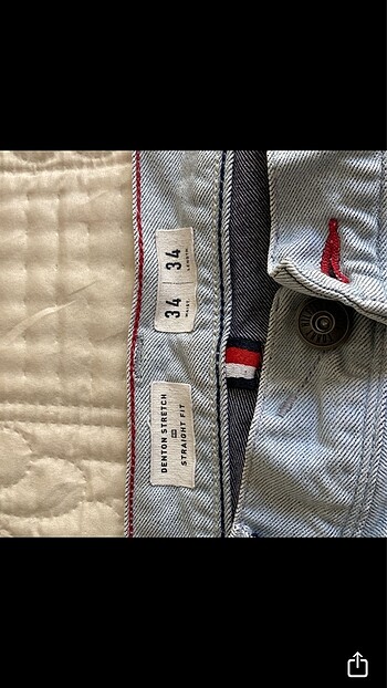 34 Beden mavi Renk TOMMY.HILLFIGER (34) erkek pantolon