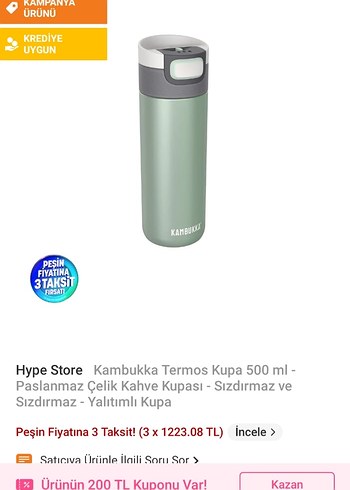 Yeşil Çocuk Termos Şişesi - Kampa Uygun - Görsel 3