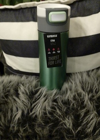 Yeşil Çocuk Termos Şişesi - Kampa Uygun - Görsel 2