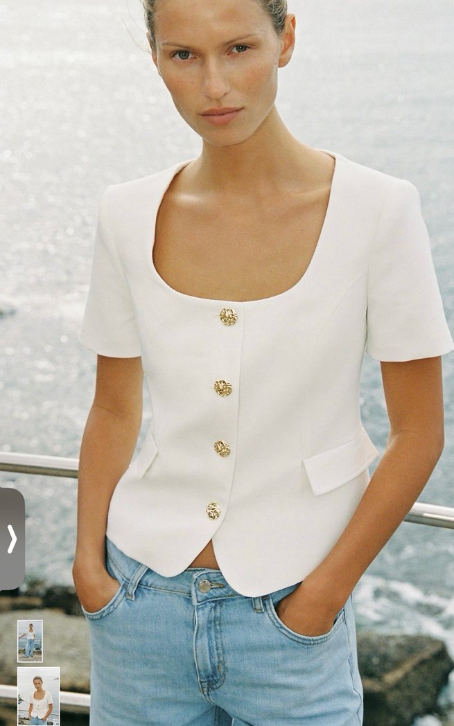 Zara Kısa Kollu Blazer - Görsel 2