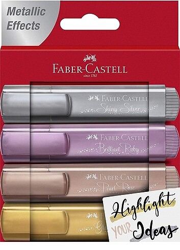 FABER CASTELL 4 LÜ FOSFORLU KALEM SIFIR ÜRÜN