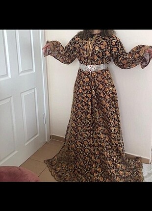 universal Beden camel Renk Kaftan/Yöresel Düğün kıyafeti