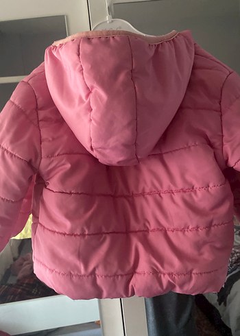 Kız Çocuk Pembe Klasik Fermuarlı Mont - Görsel 5