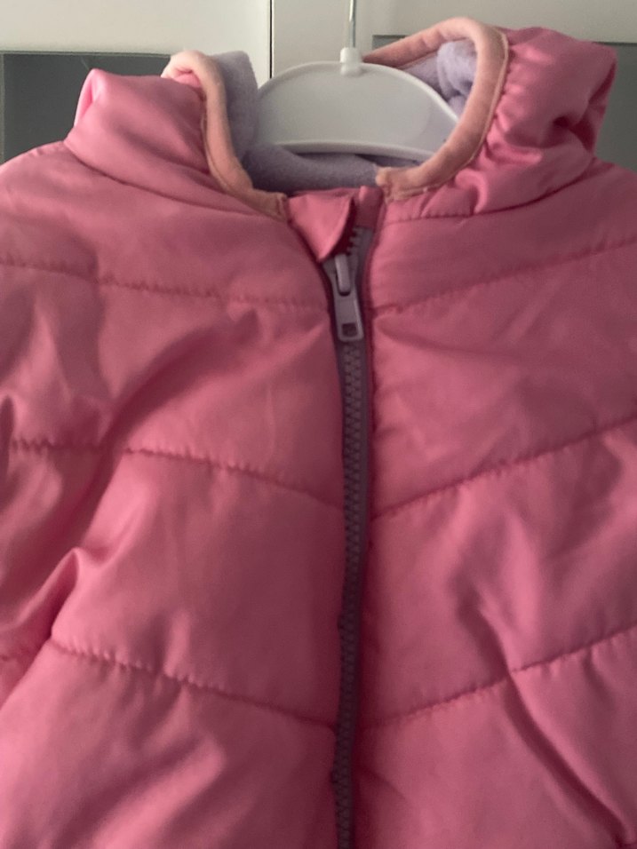 Kız Çocuk Pembe Klasik Fermuarlı Mont - Görsel 2