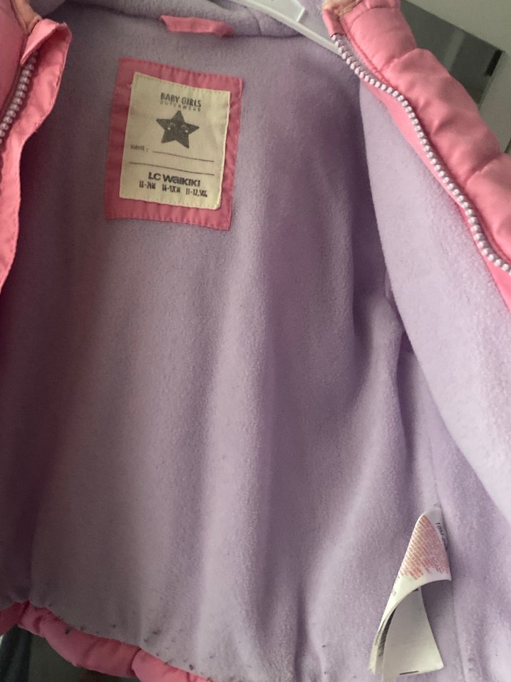 Kız Çocuk Pembe Klasik Fermuarlı Mont - Görsel 3