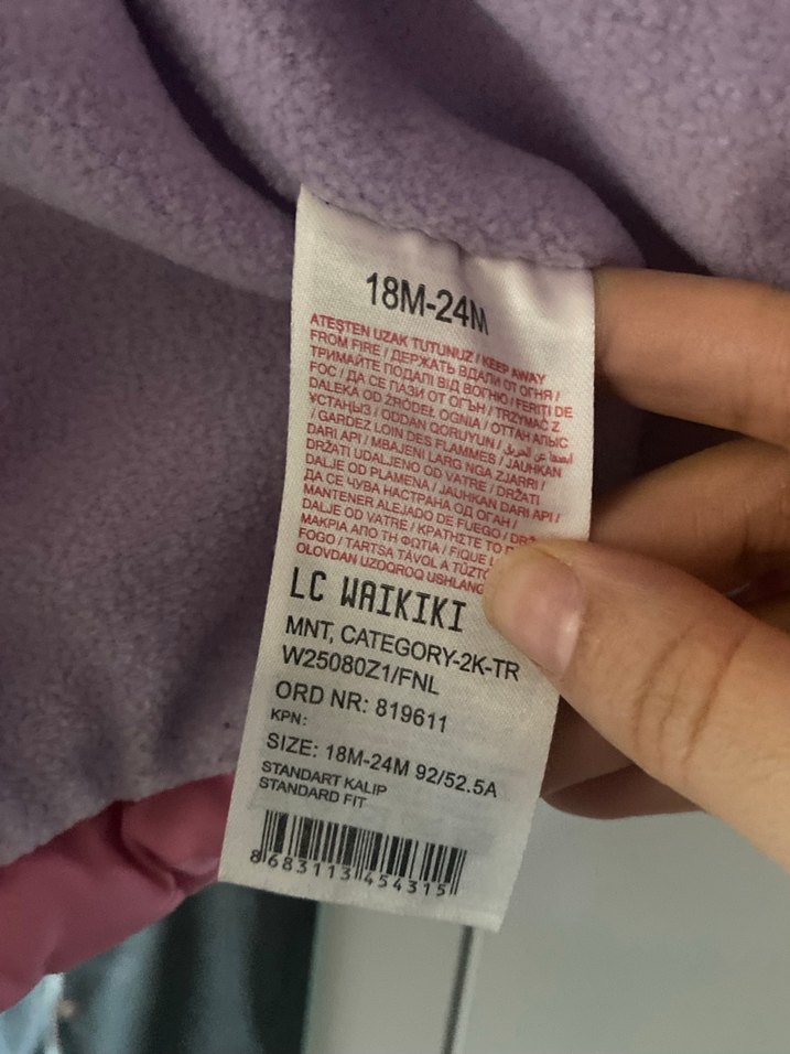 Kız Çocuk Pembe Klasik Fermuarlı Mont - Görsel 4