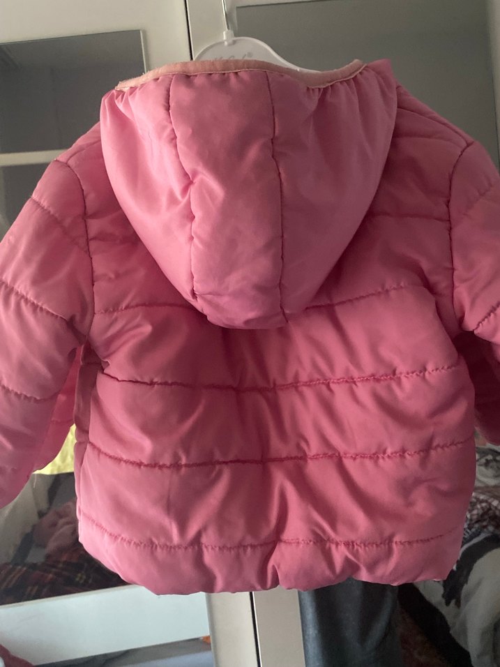 Kız Çocuk Pembe Klasik Fermuarlı Mont - Görsel 5