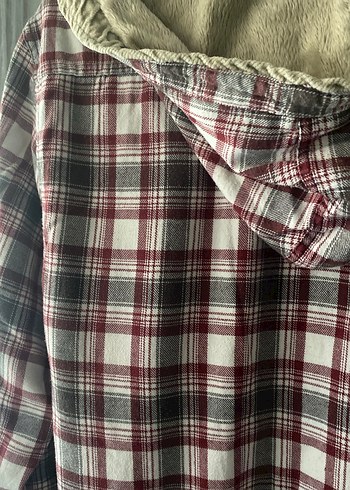 Düğmeli Bordo Gri Pamuklu Erkek Ceket - Görsel 5