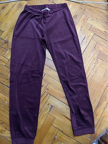 xs Beden bordo Renk LCW pijama takımı