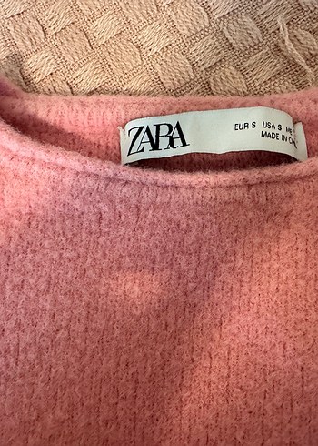 Zara Pembe Triko Kadın Uzun Kollu Kazak