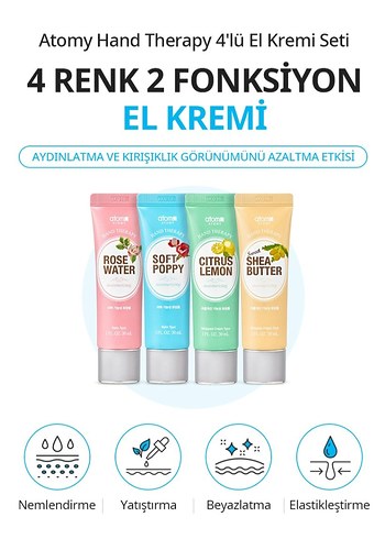 Beden Renk Dört Parfümlü El Kremi Seti